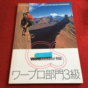 Y07-234 ワープロ部門3級 Microsoft Word2003・2007対応 平成23年度版コンピュータサービス技能…問題集 九州文化出版 書き込みなし