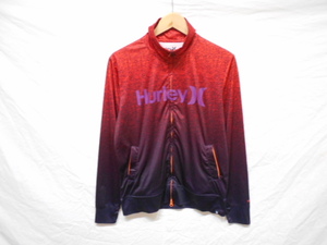 HURLEY ハーレー ジップアップ ラッシュガード ジャケット サーフィン サーフ Sサイズ レッド系 水着