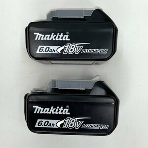 [9304-013] 1円スタート Makita BL1860B バッテリ 6.0Ah DC18V マキタ バッテリー 【中古品 現状品 2個 セット】 電動工具 動作確認済