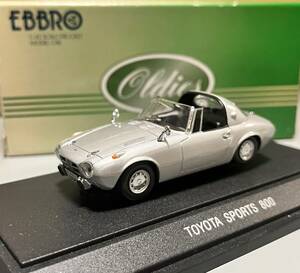 エブロ 1/43 TOYOTA SPORTS 800 トヨタ スポーツ 800 ヨタハチ シルバー ハードトップ付き