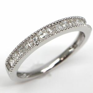 GSTV(ジーエスティーヴィー）◆K18 天然ダイヤモンドハーフエタニティリング◆A 約2.5g 14号 0.45ct diamond ring 指輪 EB5/EB5