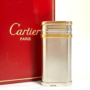 １円スタート Cartier カルティエ ライター ガスライター トリニティ ゴドロン シルバー 喫煙具