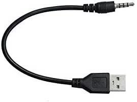 USB 3.5mm 変換ケーブル USB2.0 ステレオ ミニプラグ 充電ケーブル 車オーディオ イヤホン ブラッ