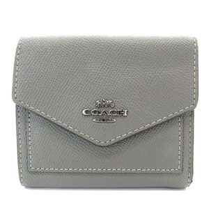 コーチ COACH SMALL WALLET 財布 三つ折り レザー グレー 58298 /YO13 レディース