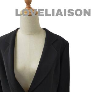 【最終値下げ】LOVELIAISON ラブリエゾン テーラードジャケット 15AR ブラック ビジネス フォーマル 黒 LLサイズ 礼服 喪服 冠婚葬祭