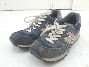 ◇ New Balance ニューバランス D M574NN スニーカー シューズ サイズ24ｃｍ ネイビー レディース