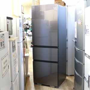 243)【美品/2023年製】東芝 冷蔵庫 3ドア 356L ガラスドア 幅60.0㎝ 左開き 野菜室がまんなか GR-U36SVL(ZH) アッシュグレージュ