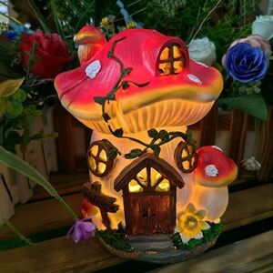 キノコハウス ガーデンライト ソーラーライト 装飾品 アート おしゃれ かわいい ガーデニング 庭 インテリア プレゼント オーナメント