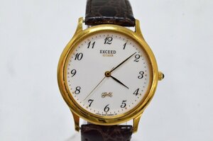 [fui] CITIZEN EXCEED シチズン エクシード 18K 金無垢 0330-T003834 K18YG クオーツ 電池交換済み 稼働 メンズ腕時計