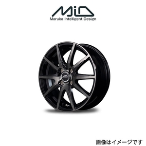 MID シュナイダー DR02 アルミホイール 1本 インサイト ZE2(15×5.5J 4-100 INSET43 ブラックポリッシュ+ブラッククリア)SCHNEIDER DR 02