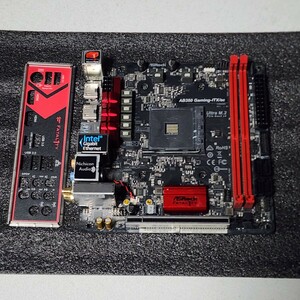 ASRock FATAL1TY AB350 Gaming-ITX/ac IOパネル付属 Socket AM4 Mini-ITXマザーボード 最新Bios 動作確認済 PCパーツ