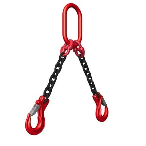 2本吊り チェーンスリング3.15t チェーン径10mm長さ1.5ｍ スリングフックタイプ　チェーンフック　吊りクランプ・吊りベルトスリングチェー