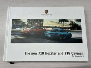 ポルシェ 718 ボクスター/718 ケイマン Boxster/Cayman ハードカバー 　取扱説明書　　（2183）