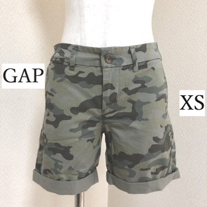 GAP レディース ショートパンツ カーキ XS 短パン 小さいサイズ カモフラ