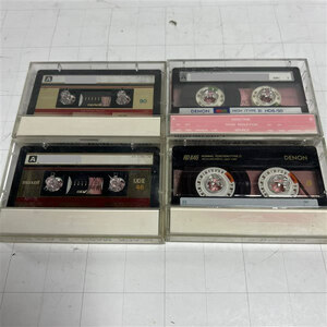DENON maxell ノーマル/ハイポジション・カセットテープ4本 UD2 RD-X HD6 使用済み中古品 定形外送料無料