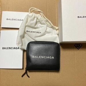 BALENCIAGA バレンシアガ 二つ折り財布 レディース ペーパーミニウォレット 中古