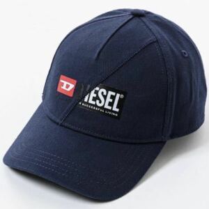 DIESEL ディーゼル スナップバック キャップ 帽子 野球帽 ネイビー 紺 ダブルロゴ サイズ02 ユニセックス 新品未使用 正規品 人気 タグ付き
