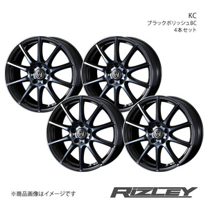 RiZLEY/KC ムラーノ Z50 アルミホイール4本セット【18×7.5J 5-114.3 INSET48 ブラックポリッシュBC】0040527×4