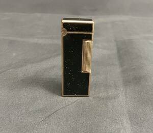 dunhill ダンヒル ガスライター ブラック×ゴールドカラー 火花あり ブランド 喫煙具 喫煙グッズ アンティーク ライター 29j-4-1