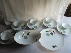 F006【Noritake ノリタケ Bone China ボンチャイナ 1955年】オールドノリタケ 金彩 カップ5客他２点