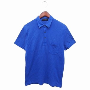 ラルフローレン RALPH LAUREN 国内正規品 ポロシャツ 半袖 無地 コットン 綿 S ブルー 青 /FT5 メンズ