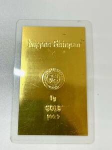 FS2967i Nippon Shinpan TOKURIKI 1g GOLD 999.9 日本信販 徳力 K24 純金 カード 現状品