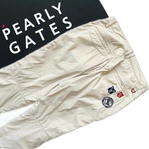 【送料無料】Pearly Gates パーリーゲイツ　中綿入り　ダウンパンツ　メンズ　ゴルフ　4 M ホワイト　白　GOLF ズボン　防寒　防風　蓄熱