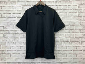 【未使用・タグ付】JOSEPH ジョセフ スキッパーシャツ 半袖 ナイロン・コットン 日本製 サイズ50 ブラック 店舗受取可