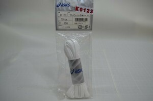 K0123★asics★シューレース★TXX116フラットシューレース(細タイプ)　01ホワイト　100cm