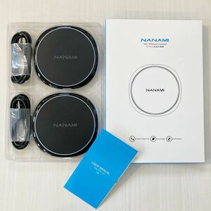 NANAMI ワイヤレス充電器 Qi急速 2台セット 置くだけ充電器 10W/7.5W ケースをつけたまま iPhone Galaxy AirPods Pro Xperiaなど全機種対応