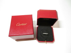 ★Cartier カルティエ 750 K18WG フルダイヤ リング ♯55