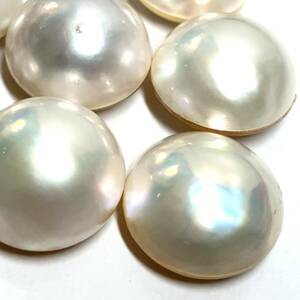 ［マベパール7点おまとめ17g］A 85ct 15.1-16.5mm ルース 裸石 宝石 ジュエリー jewelry Pearl マベ貝 半円真珠 ①S EA4