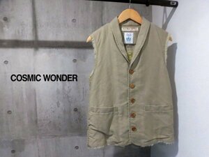 COSMIC WONDER Light Source コズミックワンダー ライトソース 裏ボア ショールカラー ベスト4/ベージュ/メンズ/L4F09009/日本製/程度良好