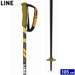 スキーポール 24 LINE GRIP STICK カラー:BLACK ORANGE[105cm] ライン グリップスティック スキー ストック 23-24 日本正規品