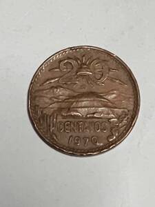 ◆メキシコ　20センタボ青銅貨　1970年