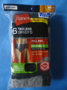Lサイズ　ヘインズ（Hanes）ブリーフ　６枚セット　新品タグ付き