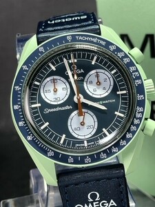 新品 Swatch × Omega スウォッチ × オメガ SO33G100 スピードマスター ミッションオン アース バイオセラミック ムーンスウォッチ 腕時計