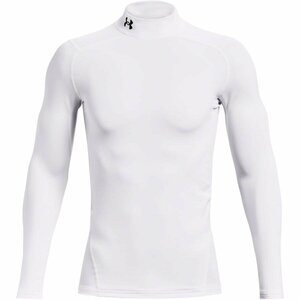 UNDER　ARMOUR 　　コンプレッション　ハイネック長袖　ホワイト 　MD　　モックシャツ　55%OFF　1366072