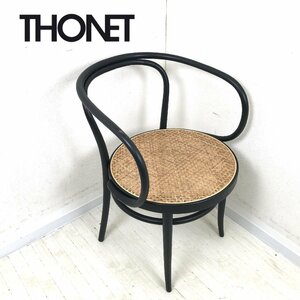 1202 THONET トーネット no.209 ブラック アームチェア ダイニングチェア ラタン ビーチ Michael Thonet ドイツ ②