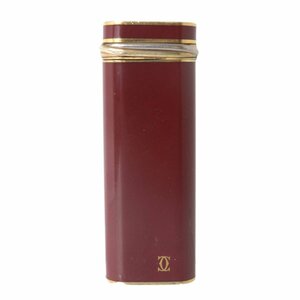 【ジャンク】 Cartier カルティエ ローラーガスライター トリニティ オーバル ボルドー×スリーカラーゴールド 24×69×11(mm) NT Dランク