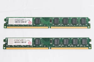 メモリ　トランセンド Transcend　DDR2 667 DIMM　2G×2枚　動作品