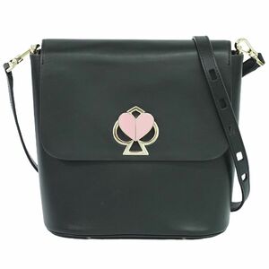 本物 ケイトスペード Kate Spade 2WAY ショルダーバッグ リュックサック ポシェット レザー ブラック