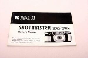 ※ 説明書 リコー SHOTMASTER ZOOM 英語表示 1249