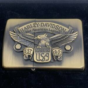 ZIPPO ジッポ HARLEY-DAVIDSON ハーレーダビッドソン oil lighter オイルライター 95年代 イーグル 箱付き