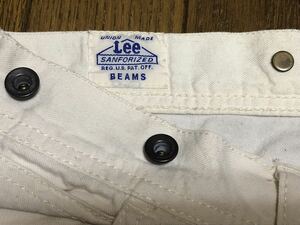 Lee ホワイト デニム パンツ サイズW30 L32 リー ビームス Beams ペインター 古着 オーバーオール サスペンダー M ビンテージ 白 ジーンズ