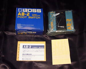 新品・未使用 BOSS AB-2 ABセレクター セレクターフットスイッチ　検Roland Fender Gibson Marshall Orenge Mesa Boogie ESP KORG CAJ