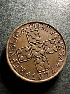 ★コレクター必見！！ ポルトガル 1エスクード 硬貨 1974年 アンティークコイン 約8.1g 貨幣 外貨 欧州 当時物 未洗浄 M122514