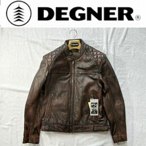 DEGNER 18SJ-6 BROWN Mサイズ デグナー ゴートレザー レザージャケット プロテクターフル装備 新品 A60315-3