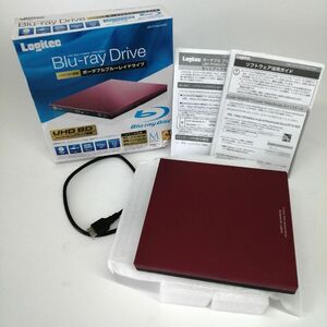 動作品 Logitec ロジテック LBD-PVA6U3V ポータブルブルーレイドライブ　ディスクドライブ　USB3.0 レターパックOK