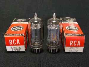 ♪♪RCA 12AU7A/ECC82 クリアトップ NOS品ペア #2445、RCAビンテージ♪♪